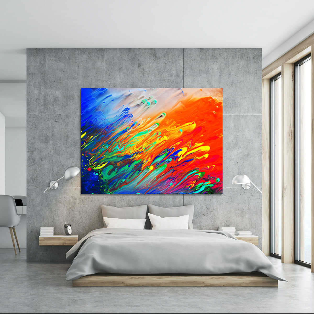 Colorful abstract acrylic painting Canvas Print or Poster - Canvas Art Rocks - 5
