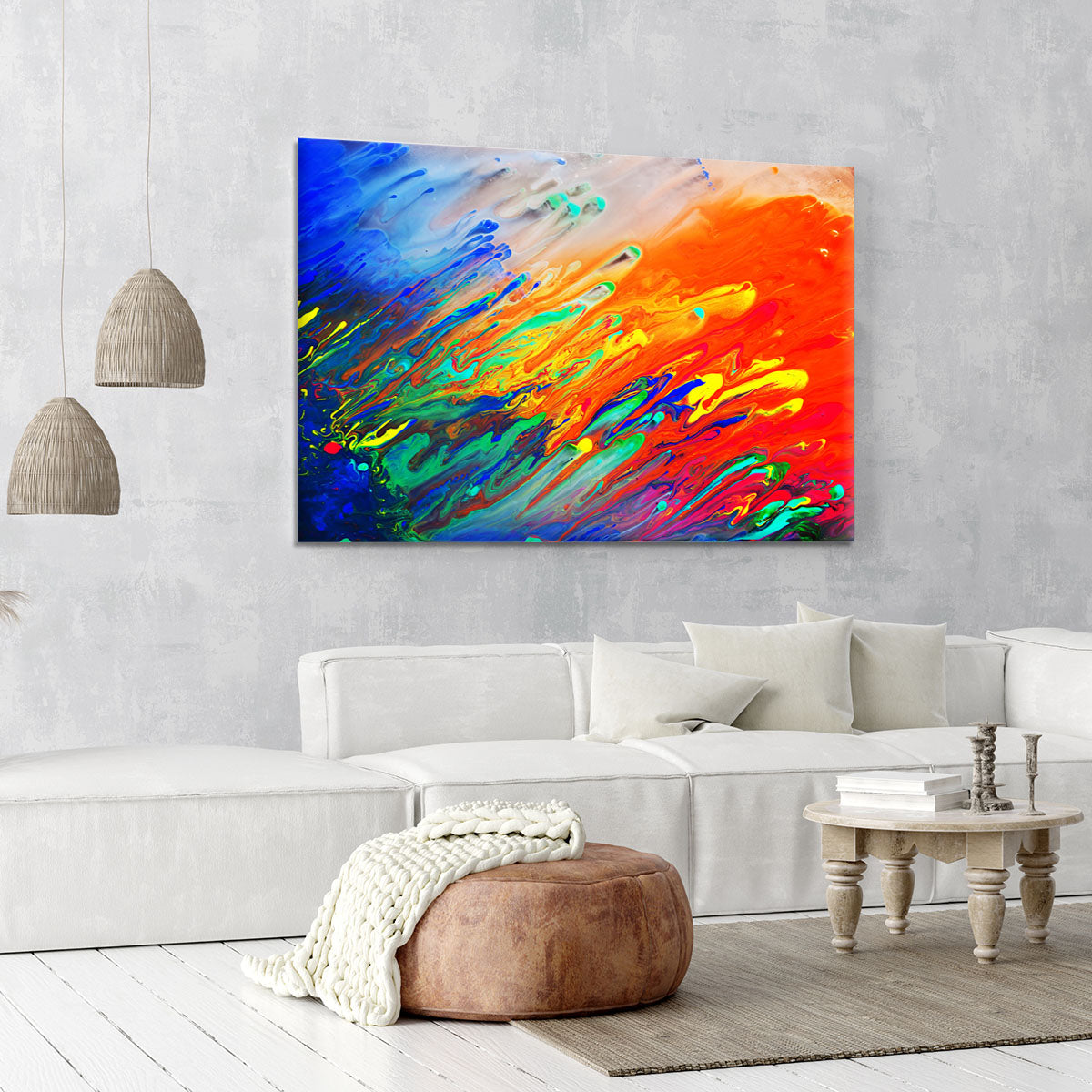 Colorful abstract acrylic painting Canvas Print or Poster - Canvas Art Rocks - 6