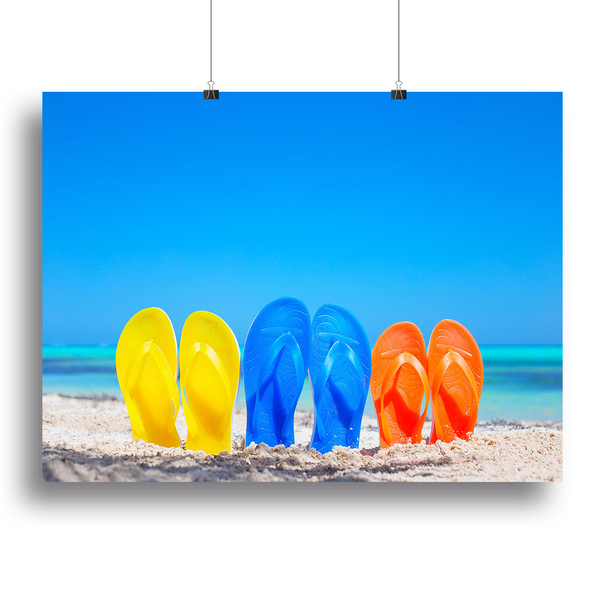 Colorful beach flip flops Canvas Print or Poster - Canvas Art Rocks - 2