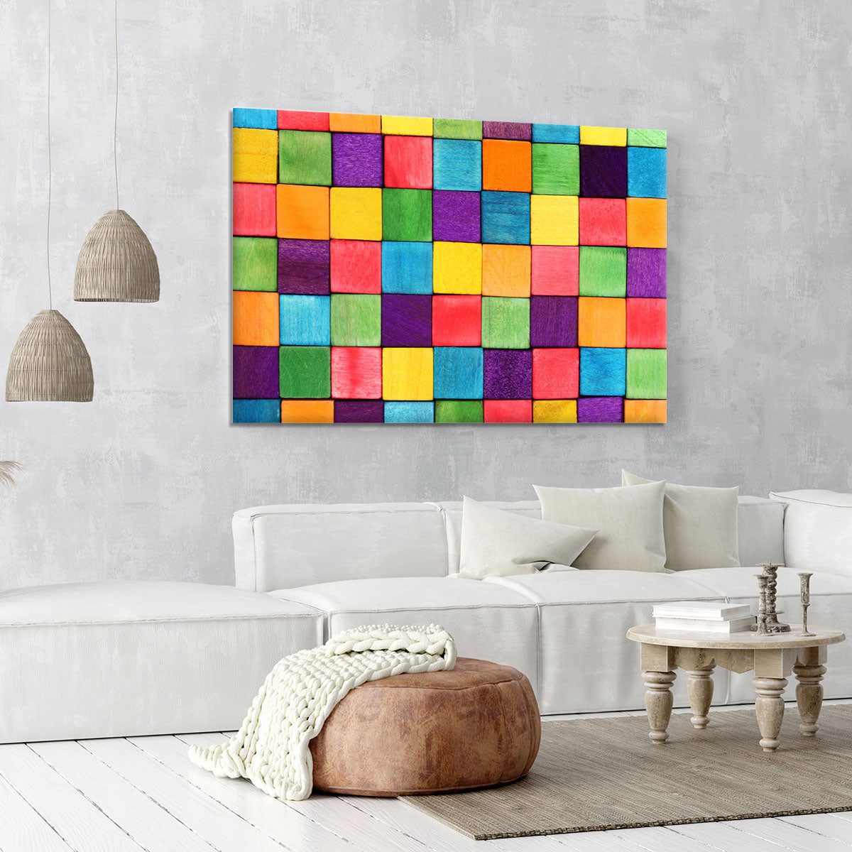 Colorful blocks Canvas Print or Poster - Canvas Art Rocks - 6