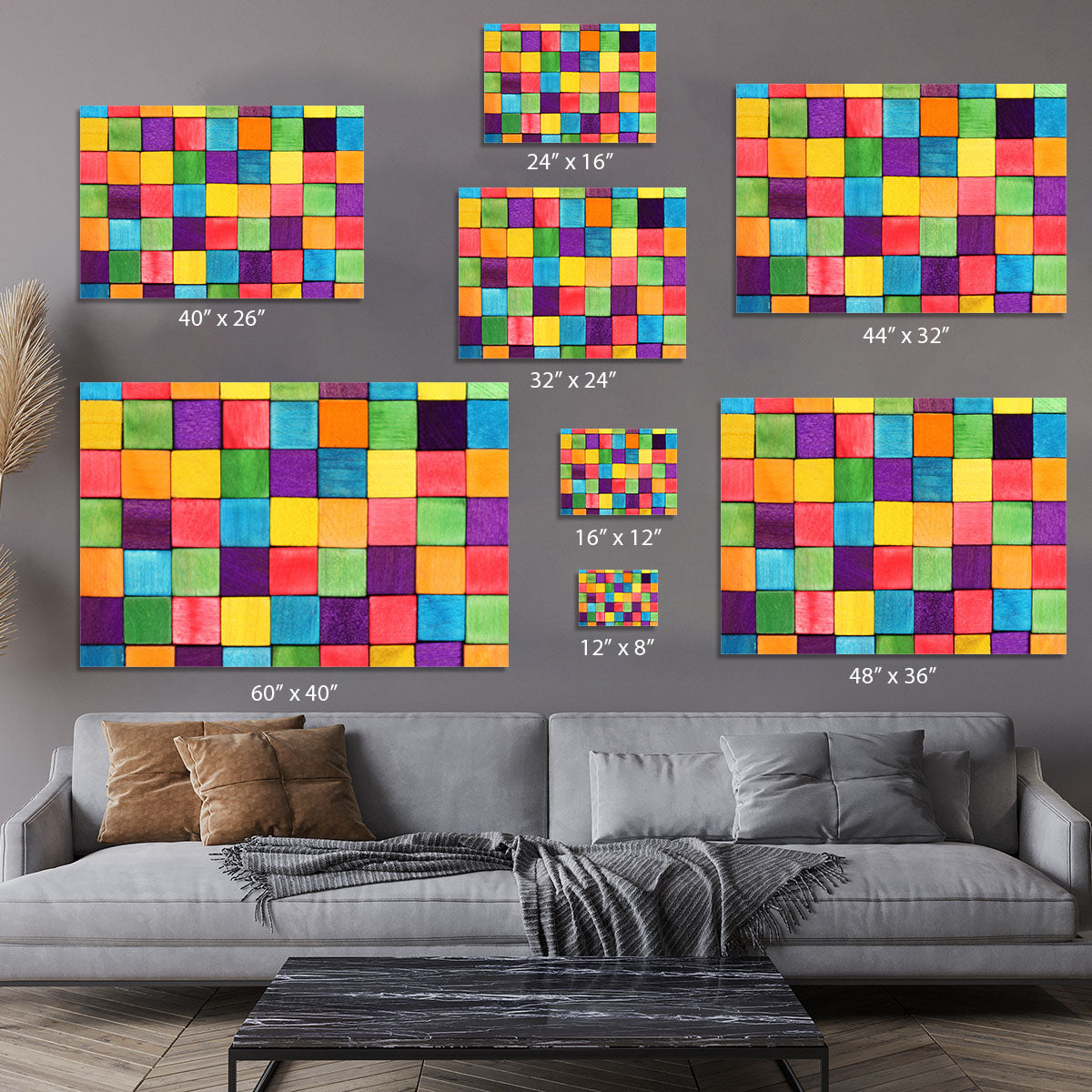 Colorful blocks Canvas Print or Poster - Canvas Art Rocks - 7