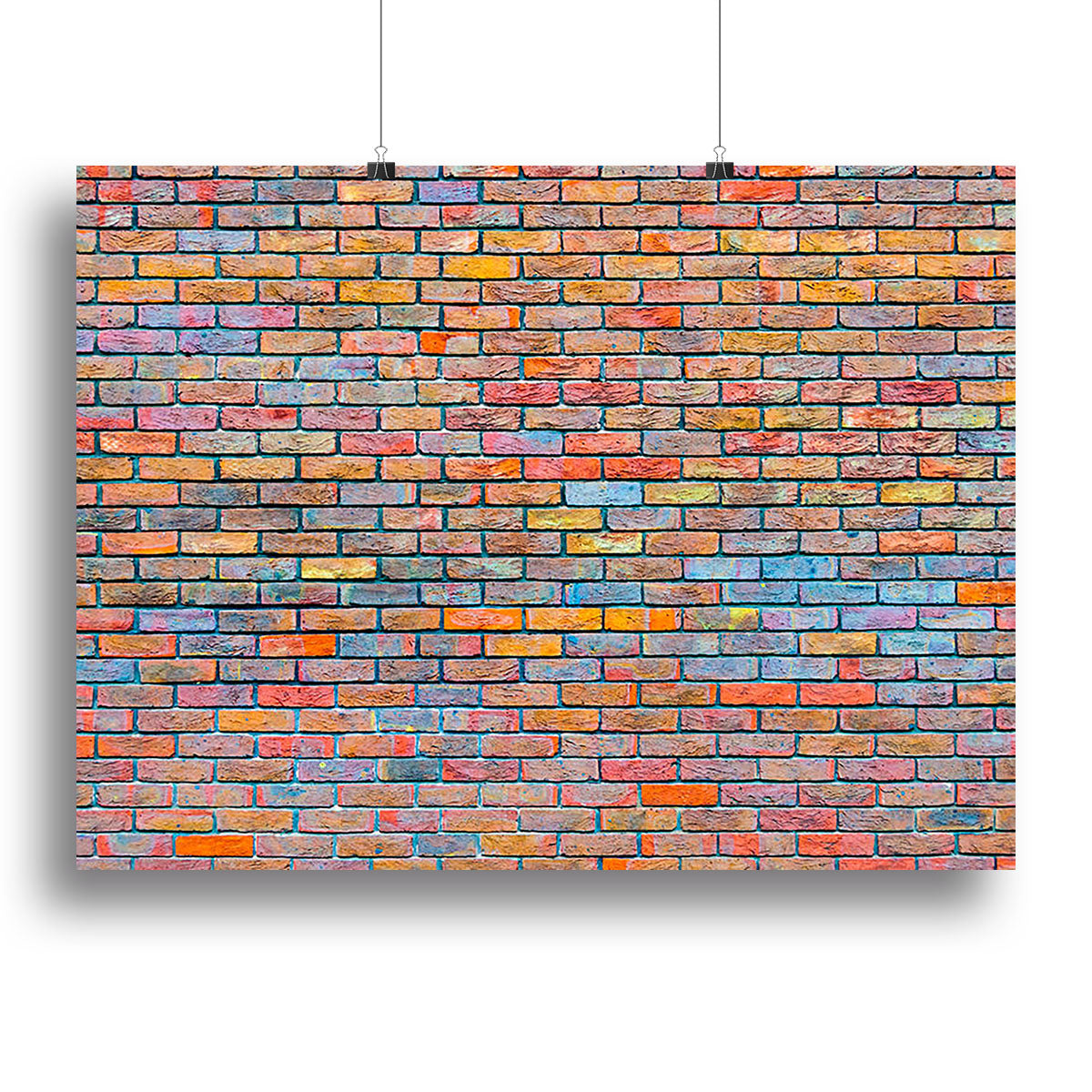 Colorful brick wall texture Canvas Print or Poster - Canvas Art Rocks - 2