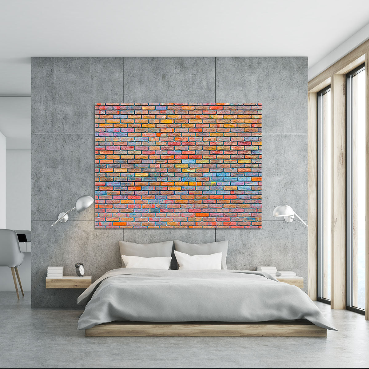 Colorful brick wall texture Canvas Print or Poster - Canvas Art Rocks - 5