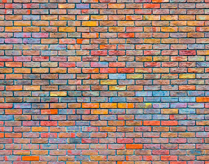 Colorful brick wall texture Wall Mural Wallpaper