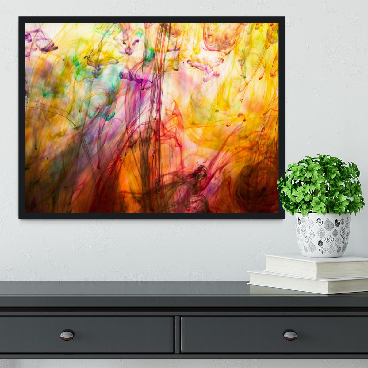 Colorful motion blur background Framed Print - Canvas Art Rocks - 2