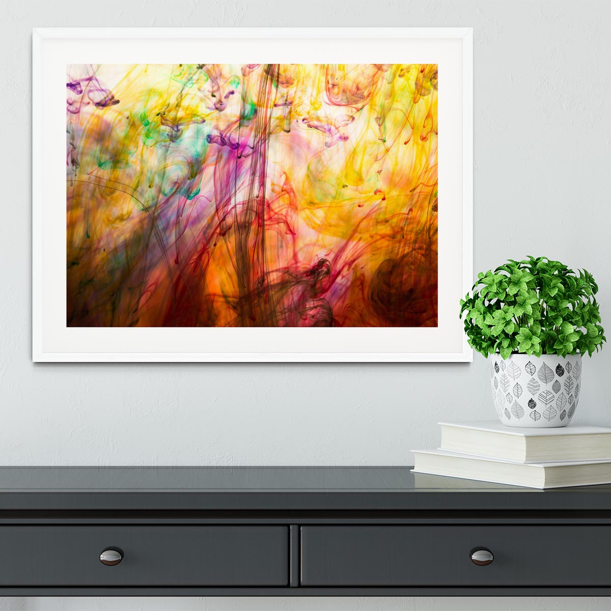 Colorful motion blur background Framed Print - Canvas Art Rocks - 5