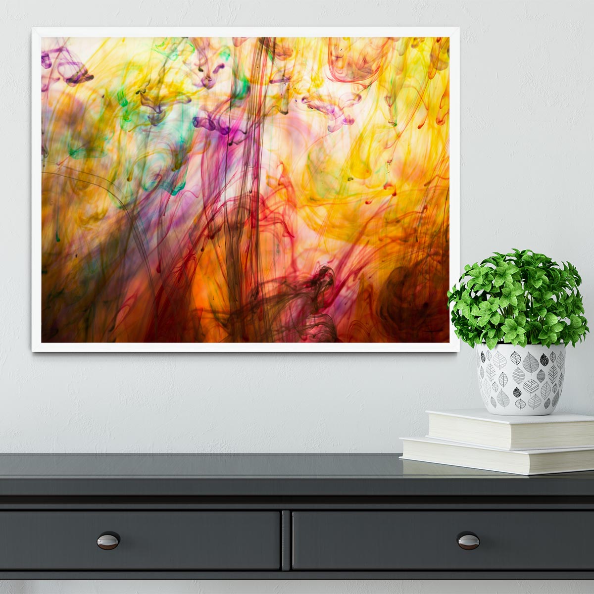 Colorful motion blur background Framed Print - Canvas Art Rocks -6