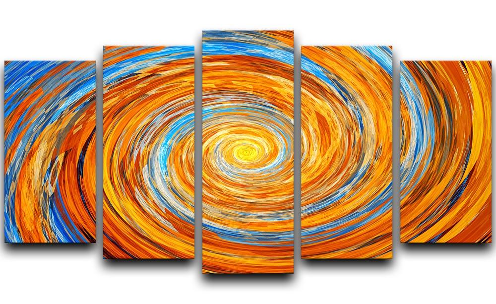 Colorful spiral fractal 5 Split Panel Canvas  - Canvas Art Rocks - 1