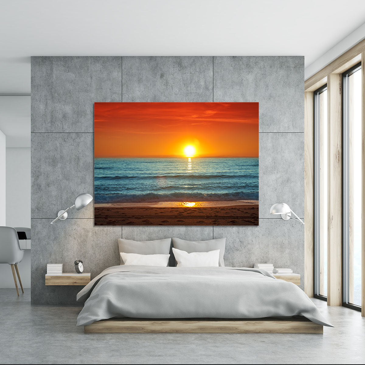 Colorful sunset over the sea Canvas Print or Poster - Canvas Art Rocks - 5