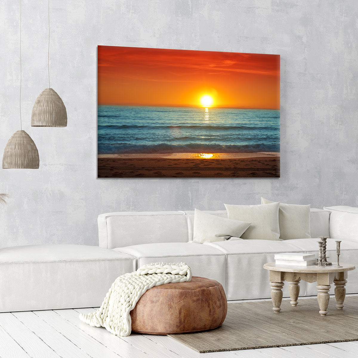 Colorful sunset over the sea Canvas Print or Poster - Canvas Art Rocks - 6