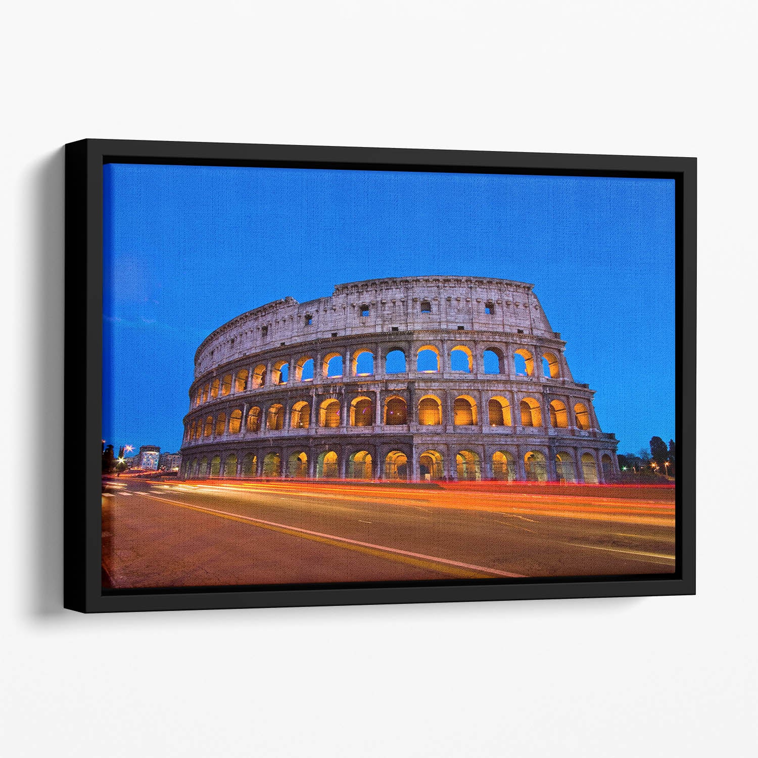 Colosseum at dusk Floating Framed Canvas
