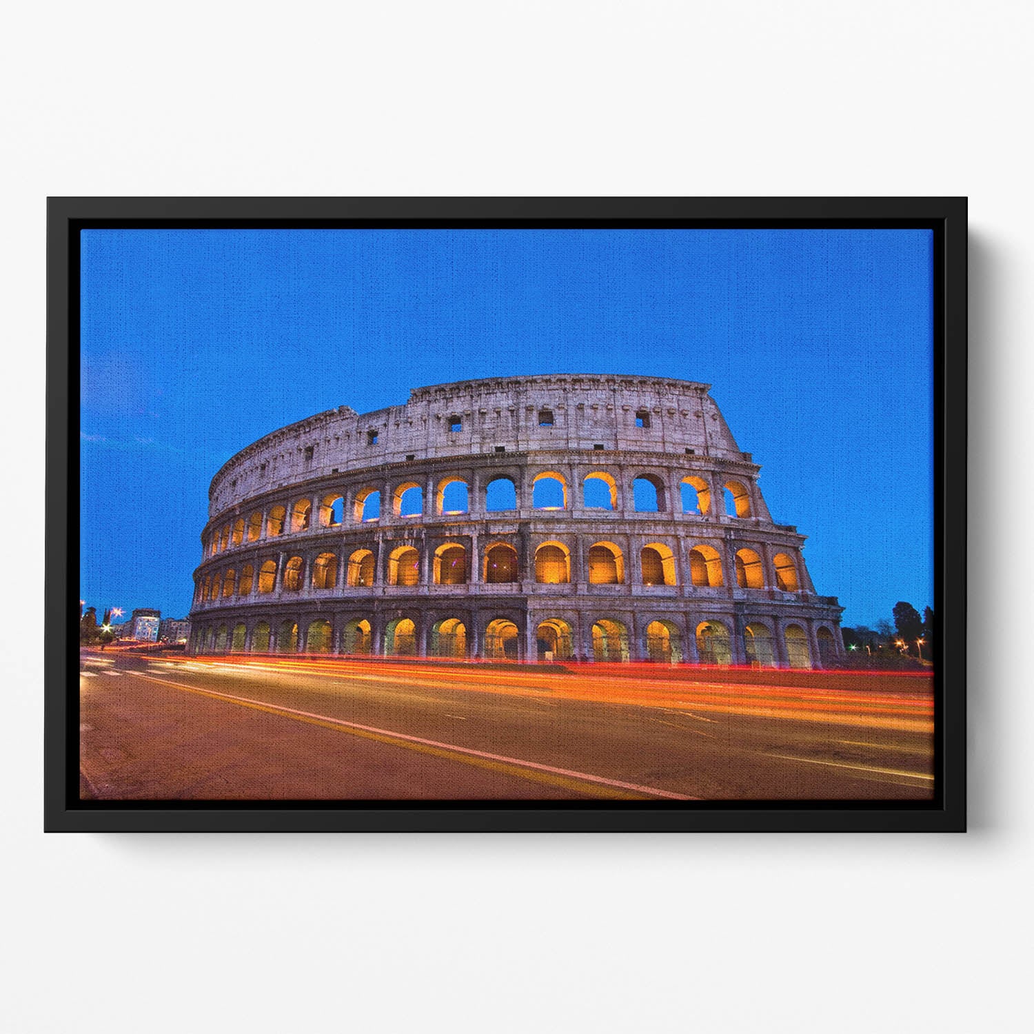 Colosseum at dusk Floating Framed Canvas