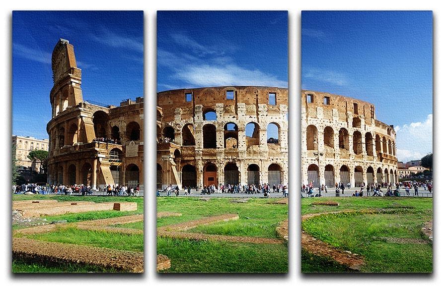 Colosseum in Rome Italy 3 Split Panel Canvas Print - Canvas Art Rocks - 1