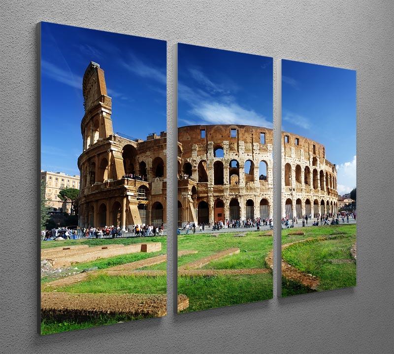 Colosseum in Rome Italy 3 Split Panel Canvas Print - Canvas Art Rocks - 2