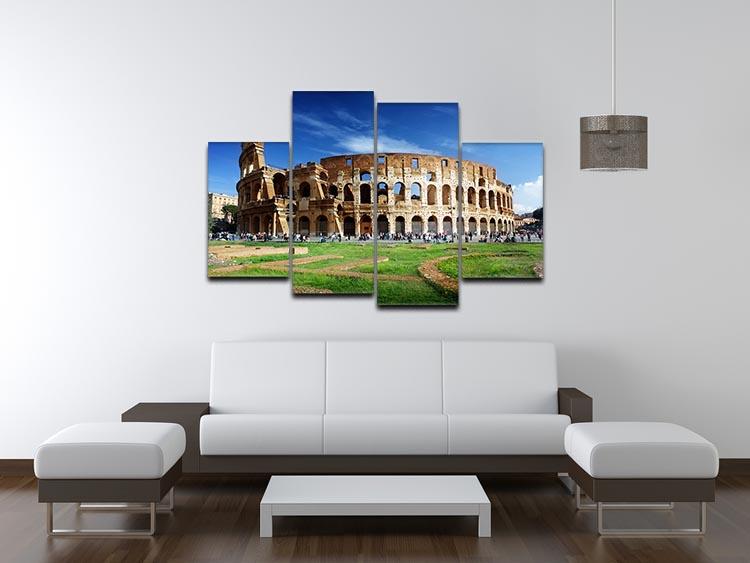 Colosseum in Rome Italy 4 Split Panel Canvas  - Canvas Art Rocks - 3