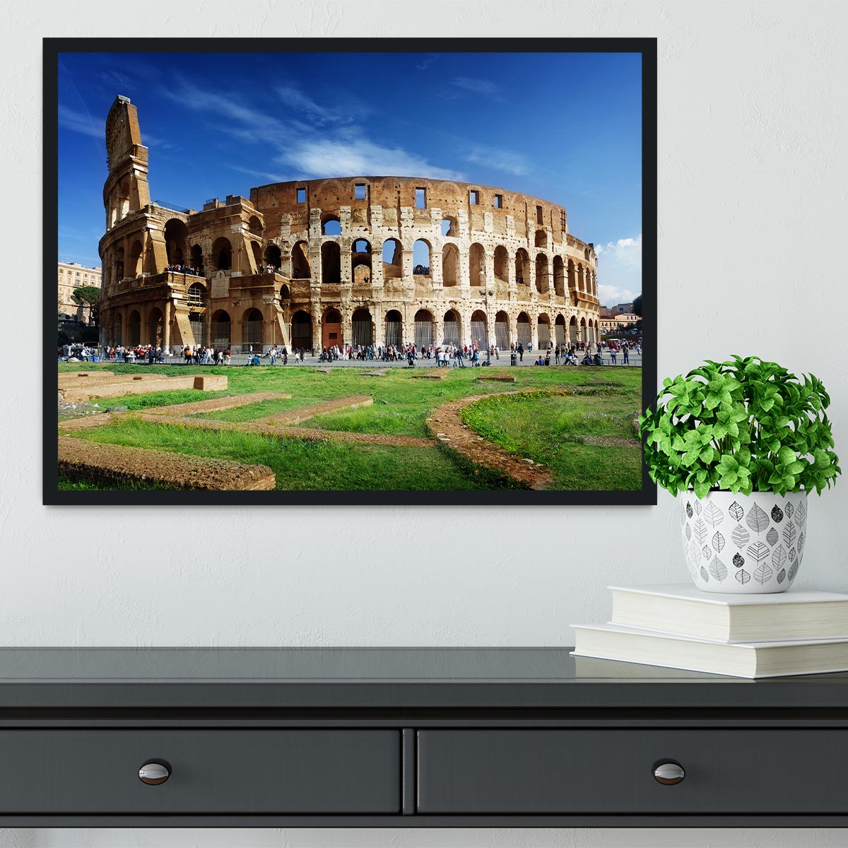 Colosseum in Rome Italy Framed Print - Canvas Art Rocks - 2