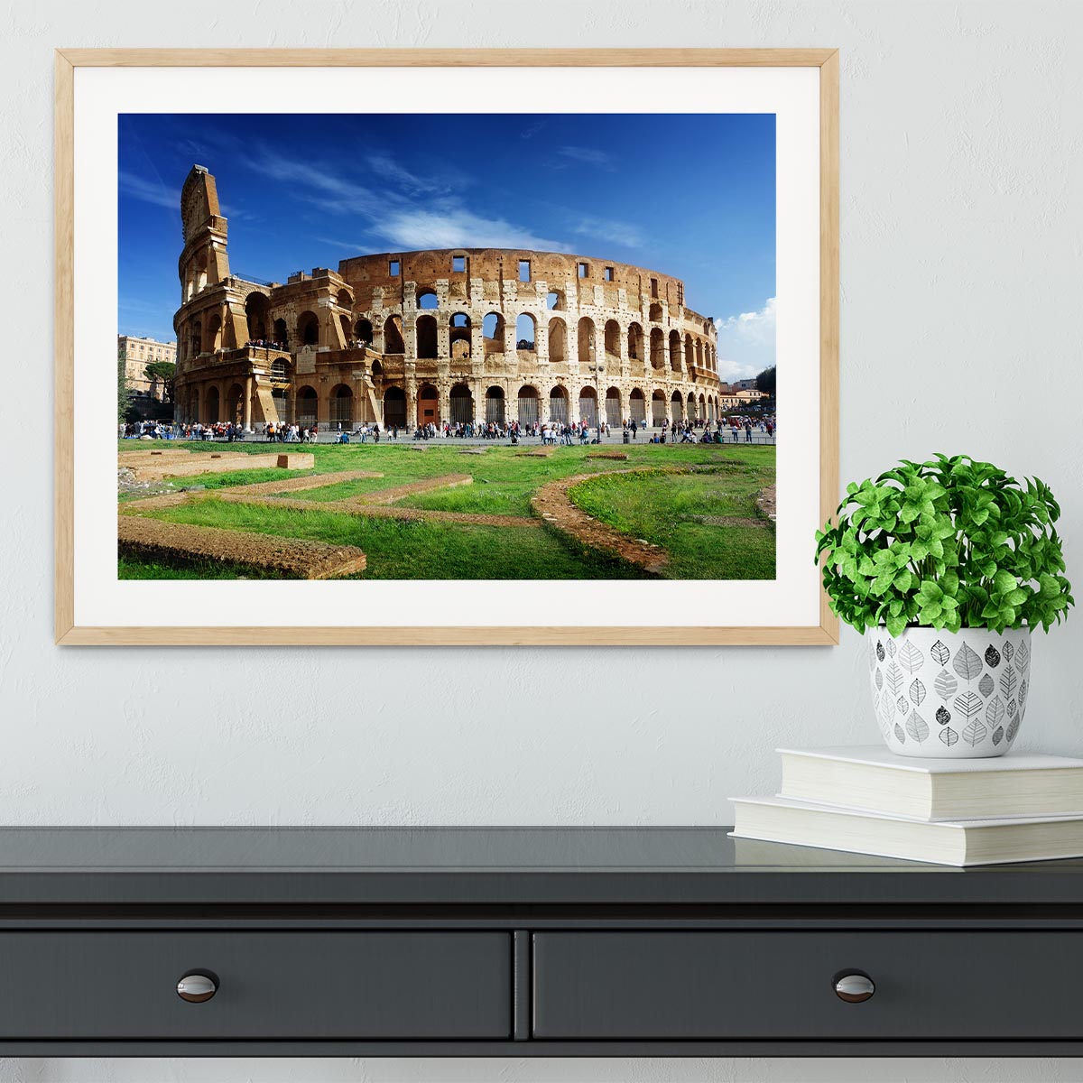 Colosseum in Rome Italy Framed Print - Canvas Art Rocks - 3