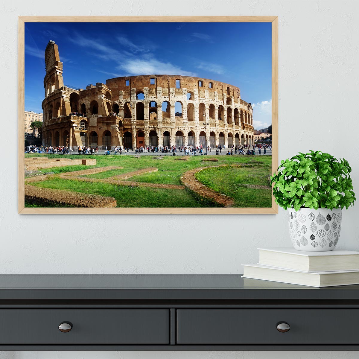 Colosseum in Rome Italy Framed Print - Canvas Art Rocks - 4