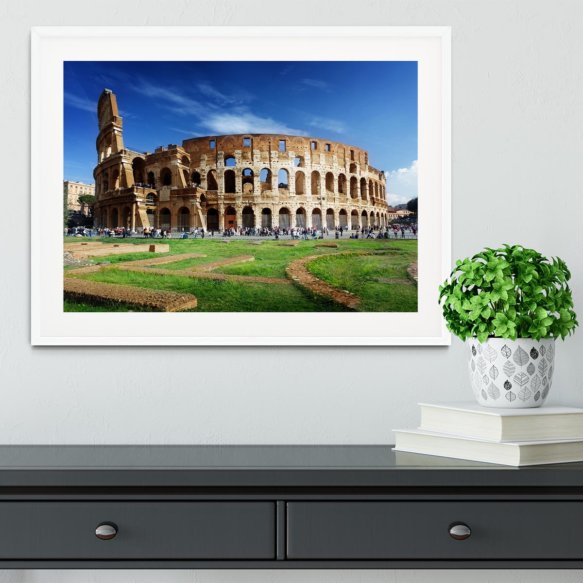 Colosseum in Rome Italy Framed Print - Canvas Art Rocks - 5