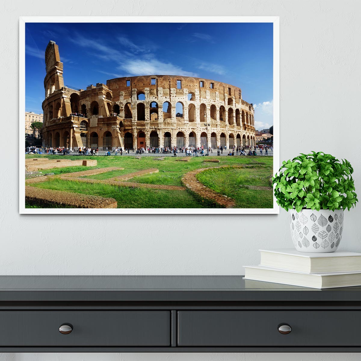 Colosseum in Rome Italy Framed Print - Canvas Art Rocks -6