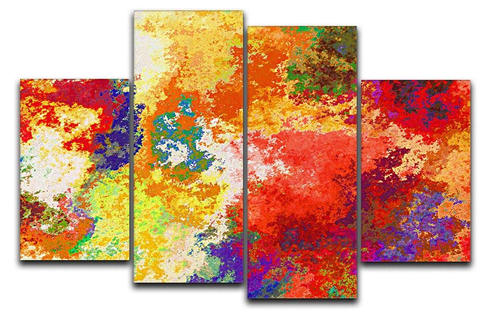 Colour Splash Version 2 4 Split Panel Canvas  - Canvas Art Rocks - 1