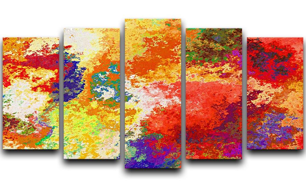 Colour Splash Version 2 5 Split Panel Canvas  - Canvas Art Rocks - 1