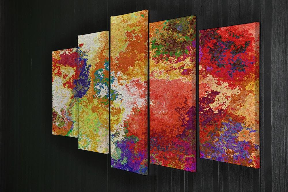 Colour Splash Version 2 5 Split Panel Canvas - Canvas Art Rocks - 2