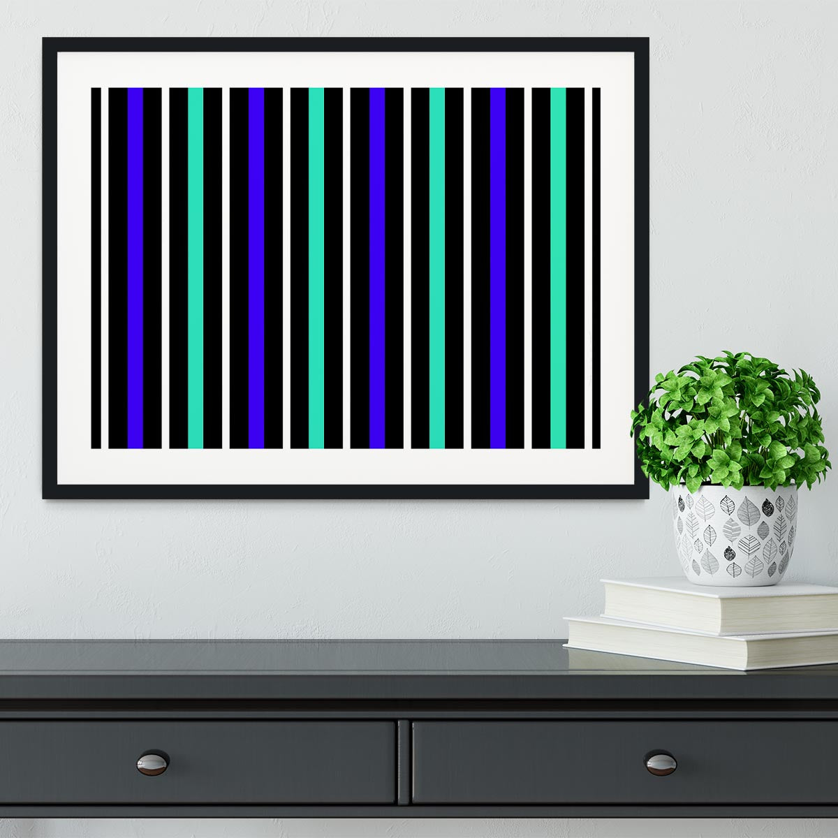 Colour Stripes FS1 Framed Print - Canvas Art Rocks - 1
