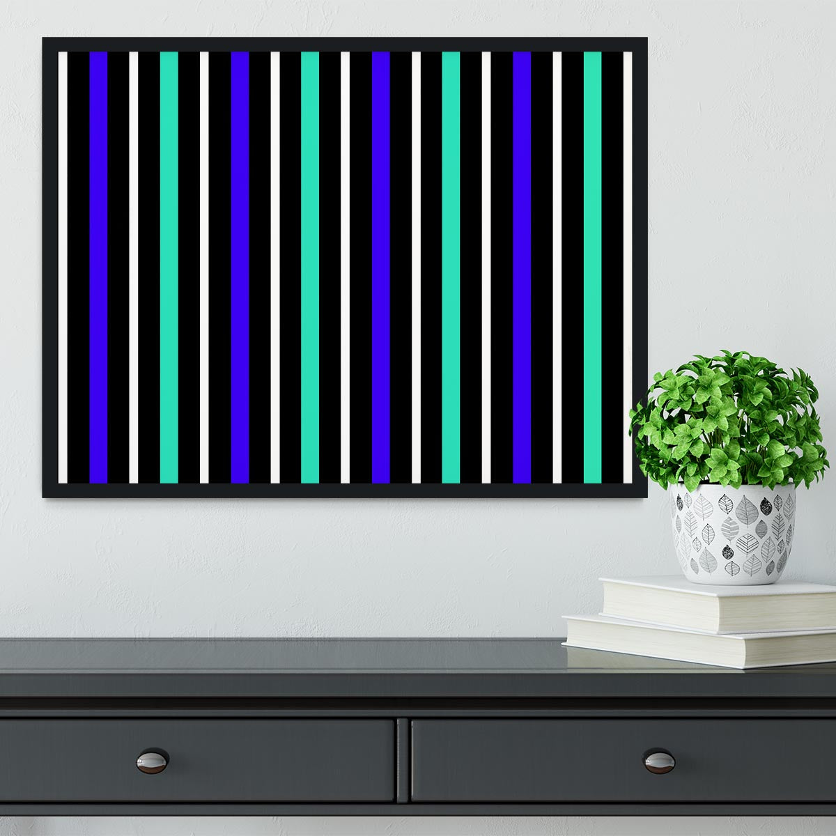 Colour Stripes FS1 Framed Print - Canvas Art Rocks - 2