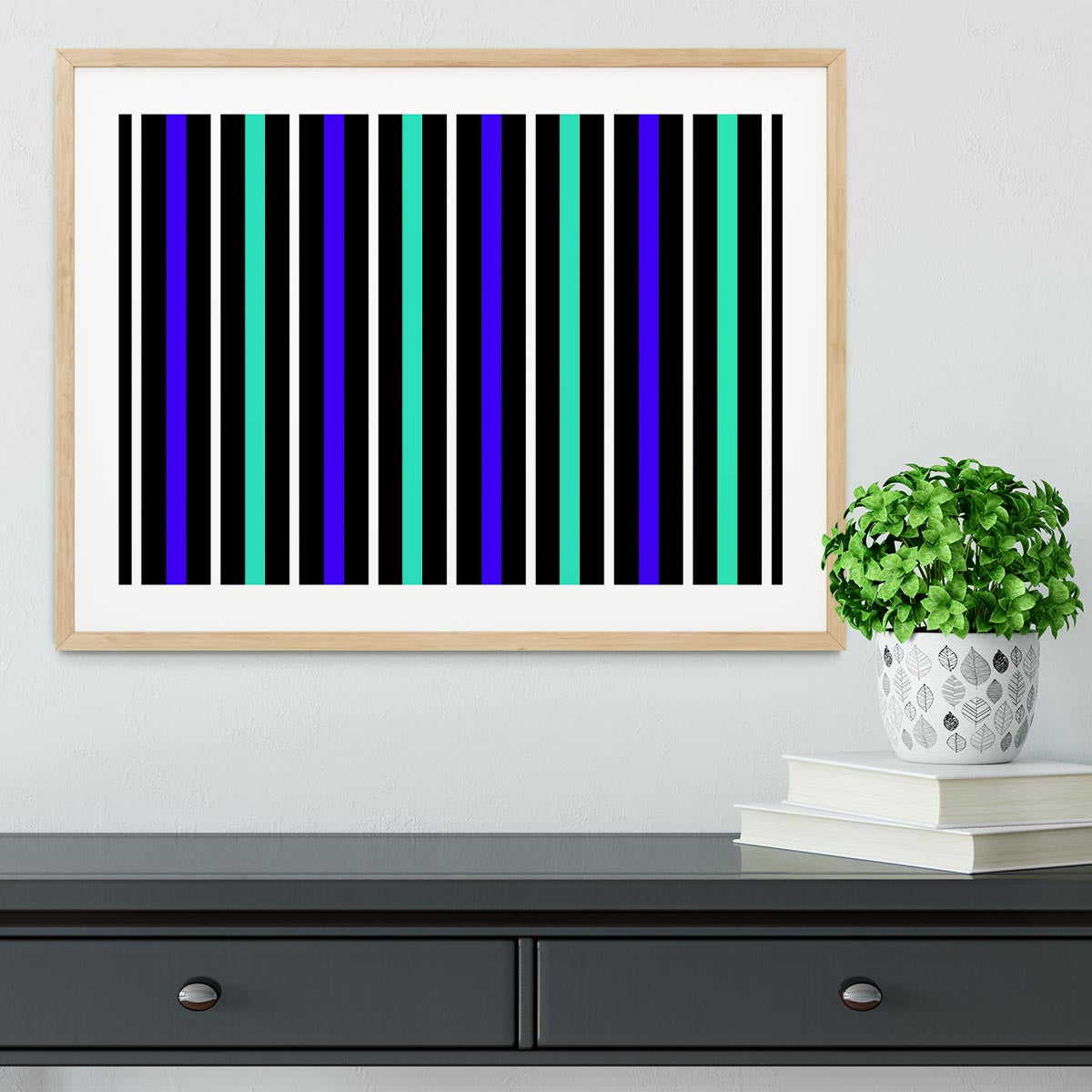 Colour Stripes FS1 Framed Print - Canvas Art Rocks - 3