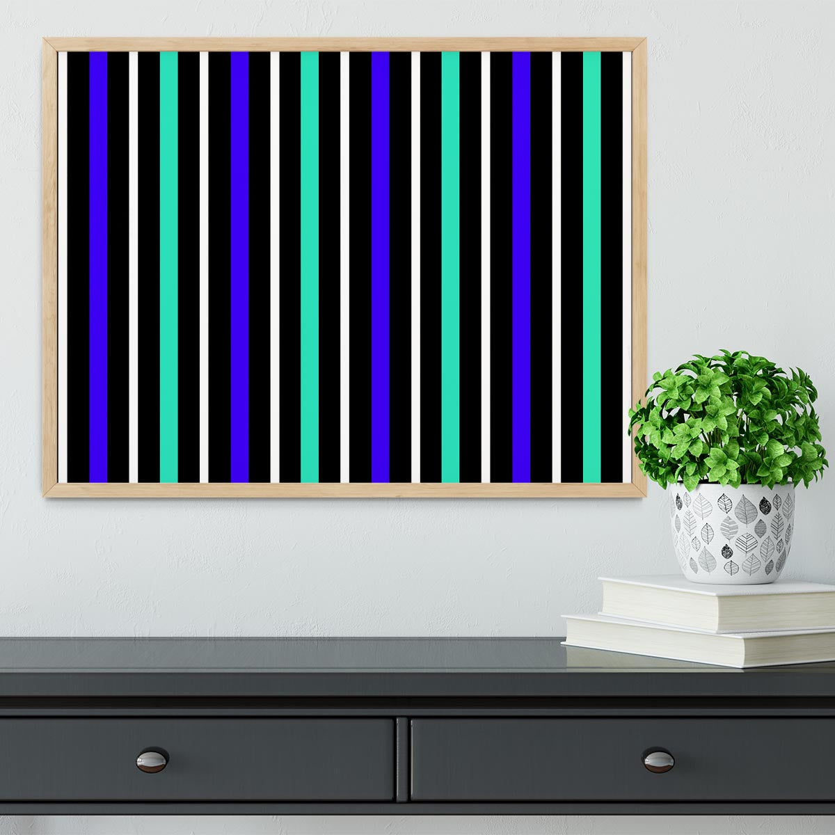 Colour Stripes FS1 Framed Print - Canvas Art Rocks - 4
