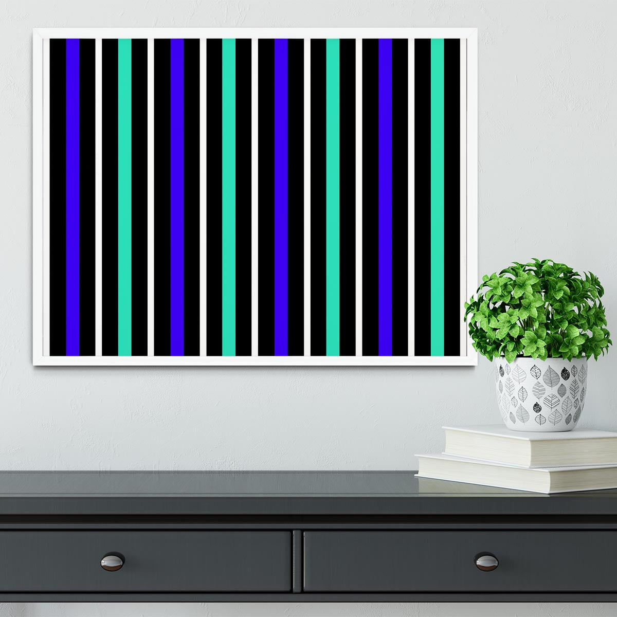 Colour Stripes FS1 Framed Print - Canvas Art Rocks -6