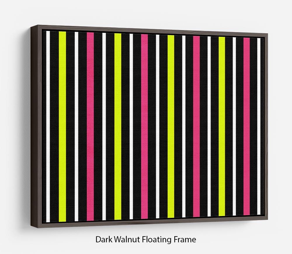 Colour Stripes FS Floating Frame Canvas