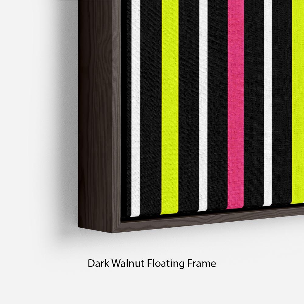 Colour Stripes FS Floating Frame Canvas