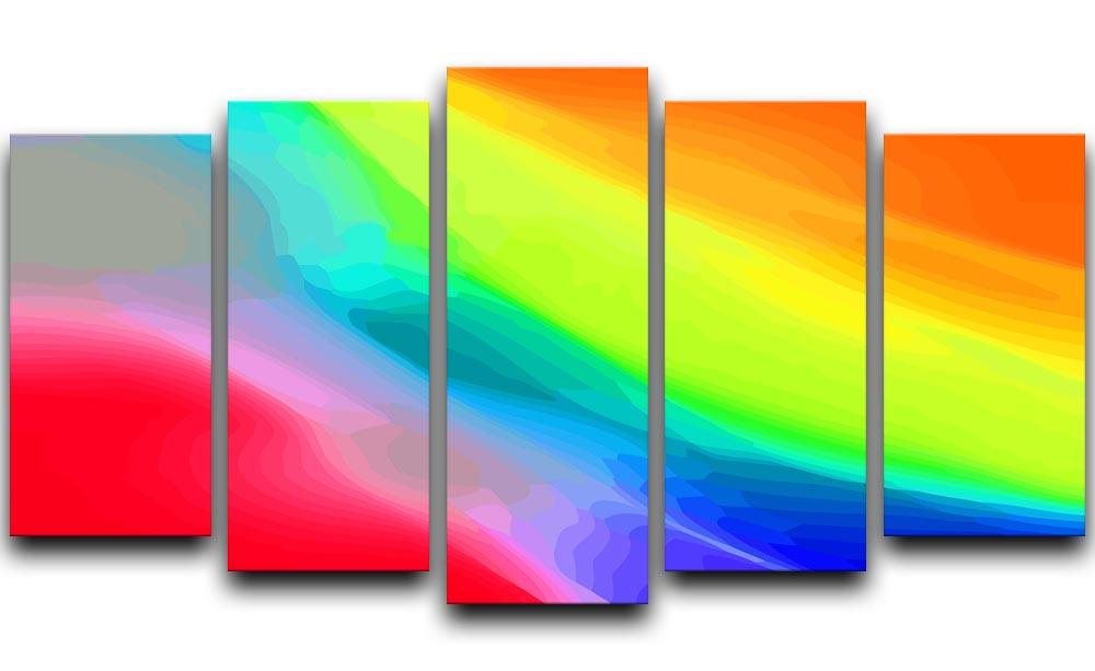 Colour Swirl 5 Split Panel Canvas  - Canvas Art Rocks - 1