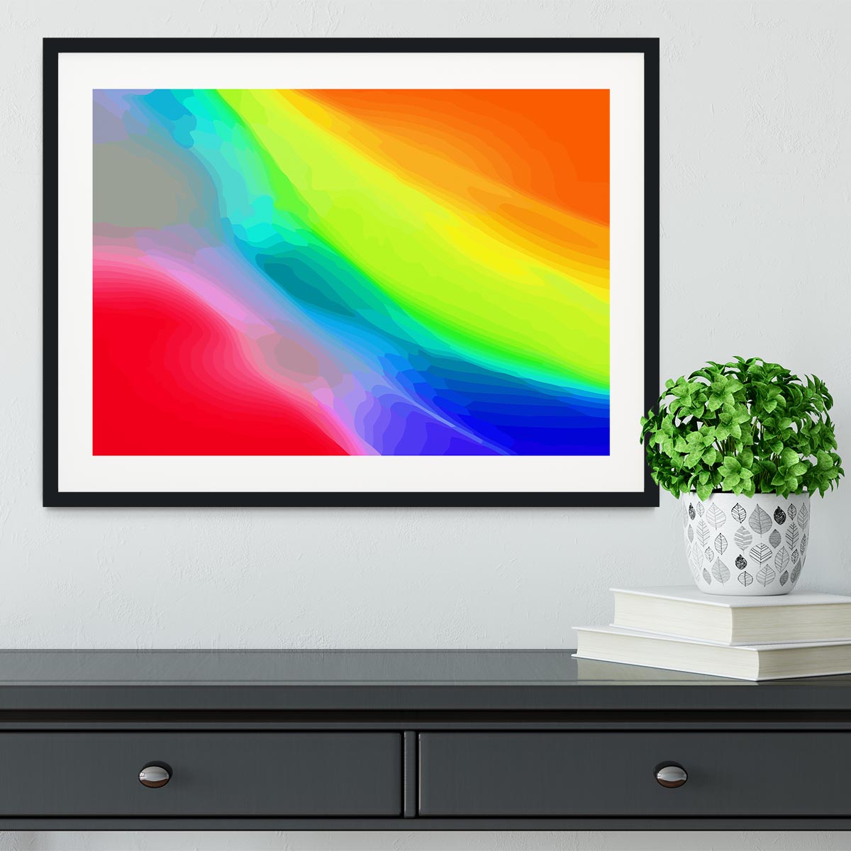 Colour Swirl Framed Print - Canvas Art Rocks - 1