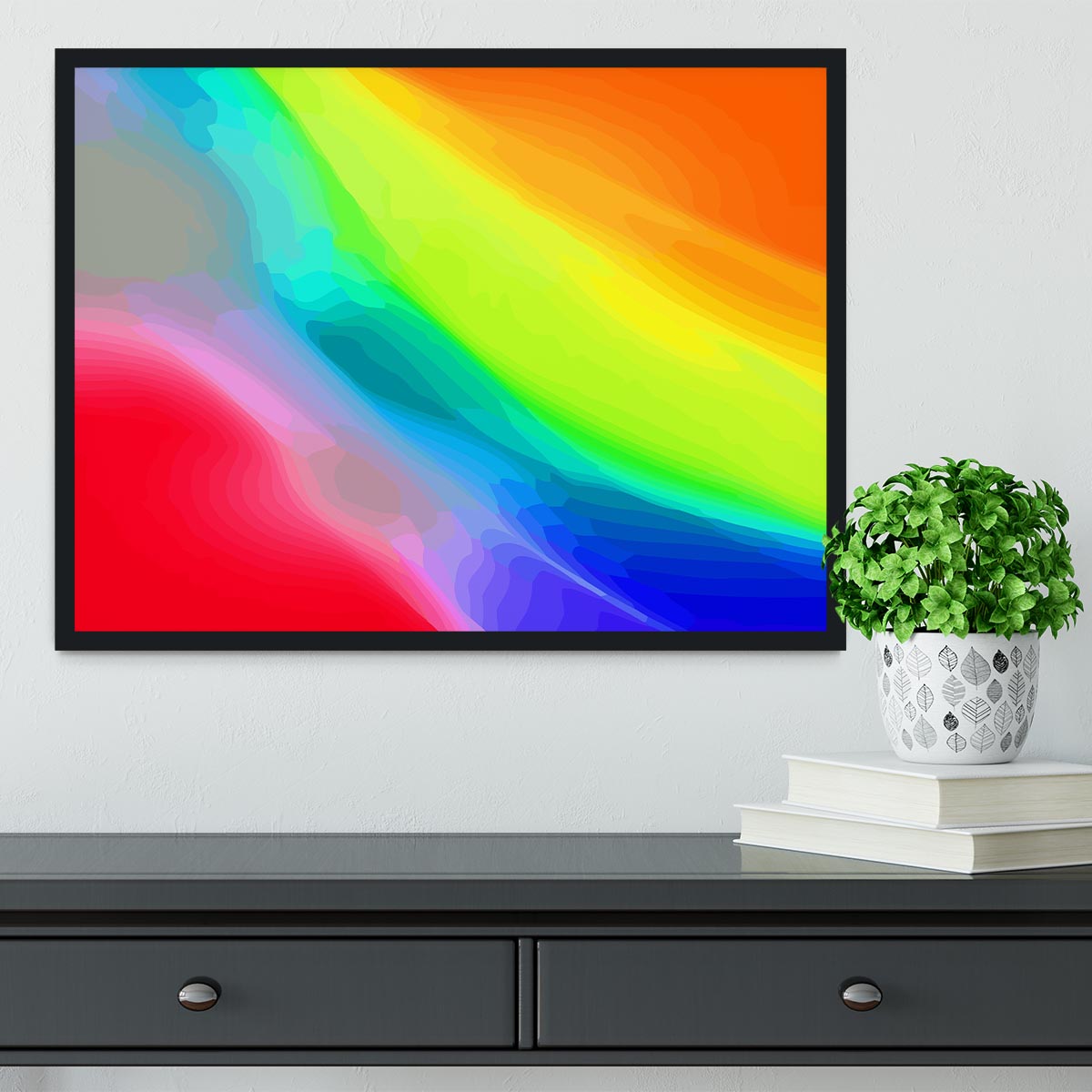Colour Swirl Framed Print - Canvas Art Rocks - 2