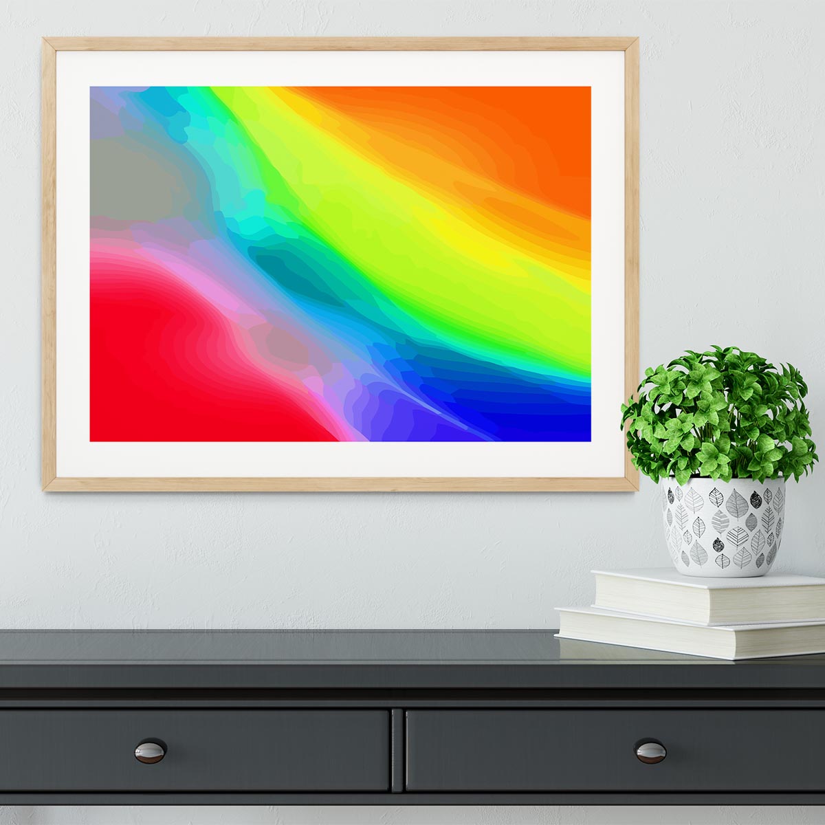 Colour Swirl Framed Print - Canvas Art Rocks - 3