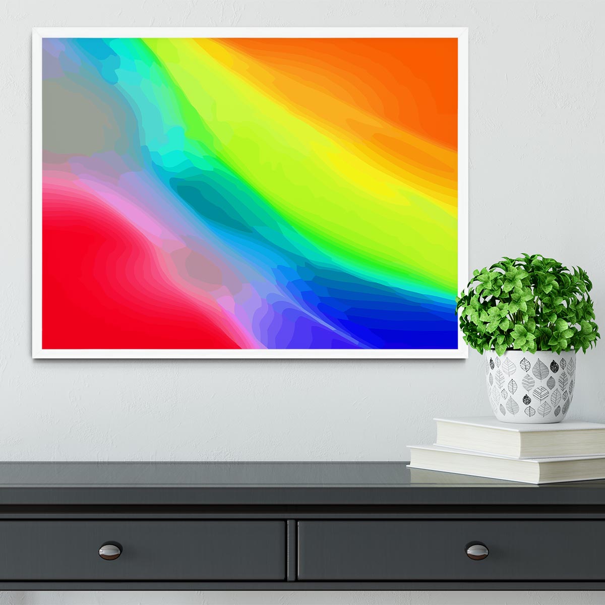 Colour Swirl Framed Print - Canvas Art Rocks -6