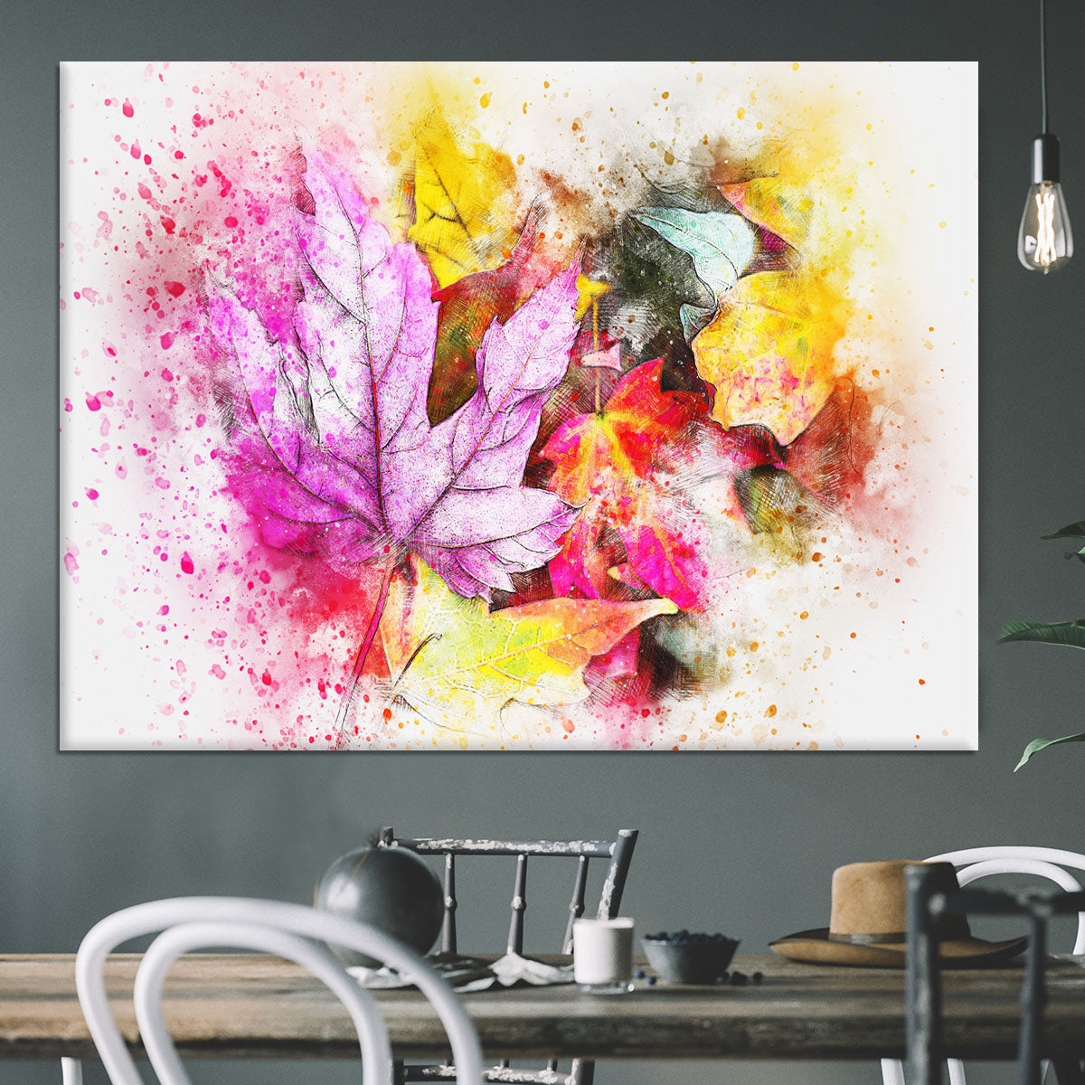 Coloured Leaves Canvas Print or Poster - Canvas Art Rocks - 3
