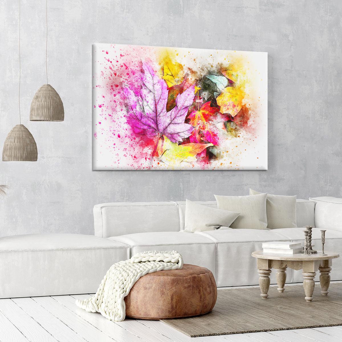 Coloured Leaves Canvas Print or Poster - Canvas Art Rocks - 6