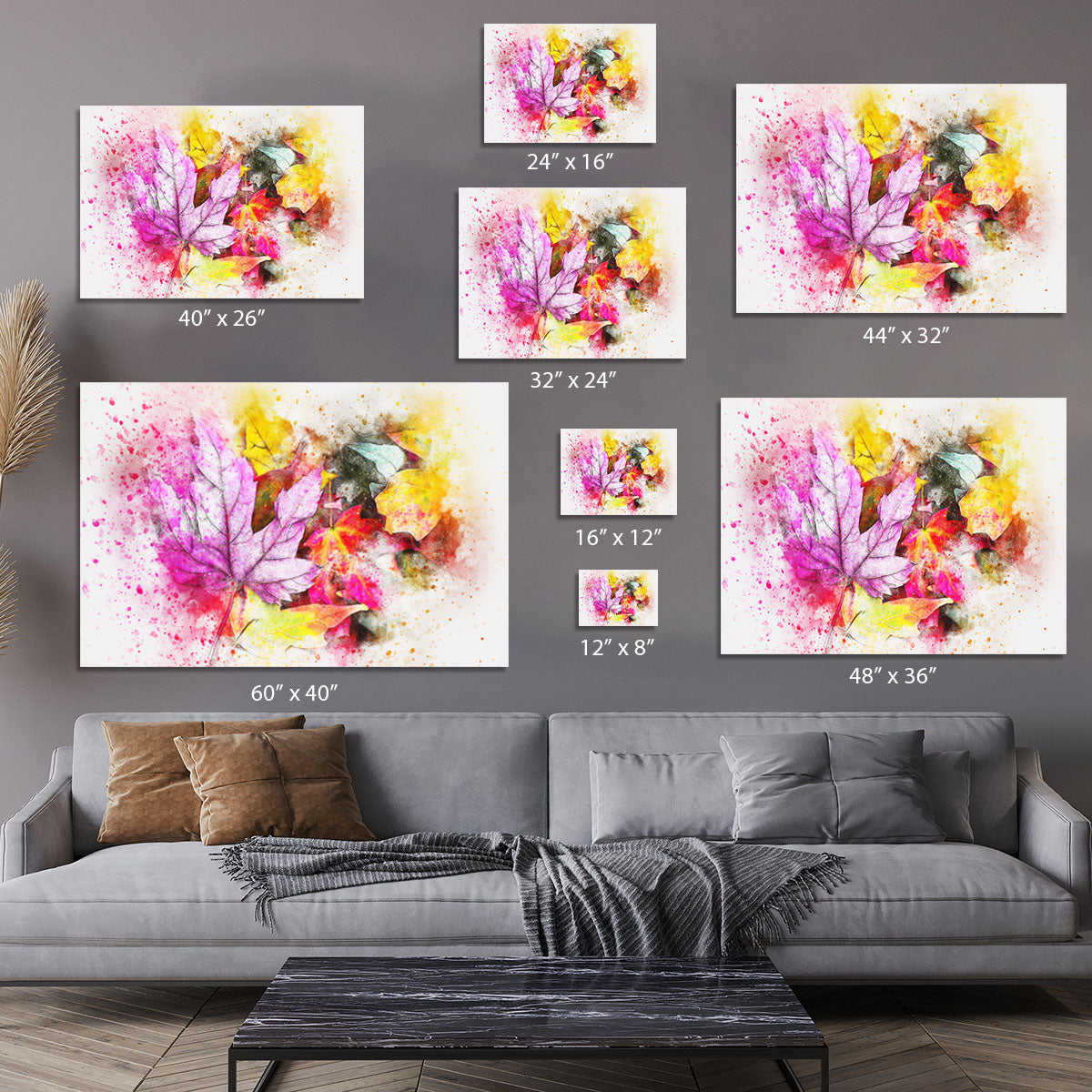 Coloured Leaves Canvas Print or Poster - Canvas Art Rocks - 7