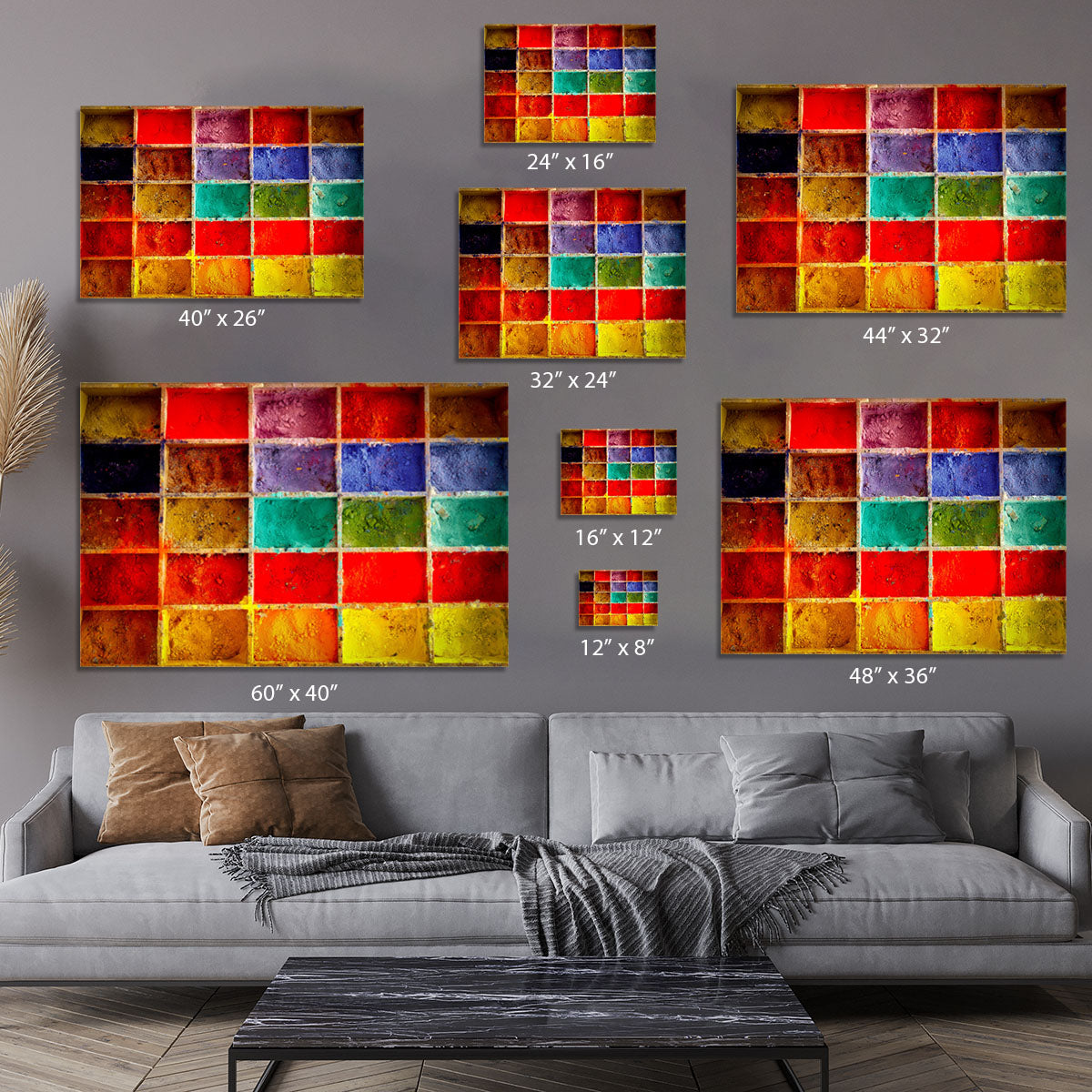 Coloured Squares Canvas Print or Poster - Canvas Art Rocks - 7