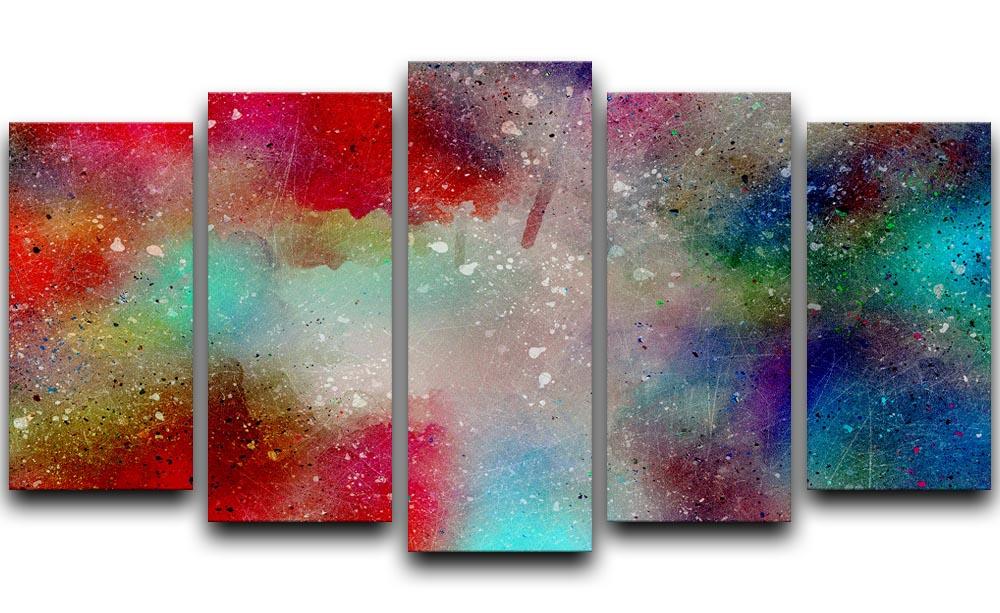 Colourful Mist 5 Split Panel Canvas  - Canvas Art Rocks - 1