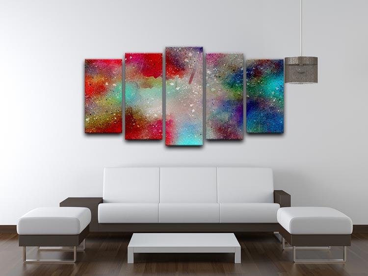 Colourful Mist 5 Split Panel Canvas - Canvas Art Rocks - 3