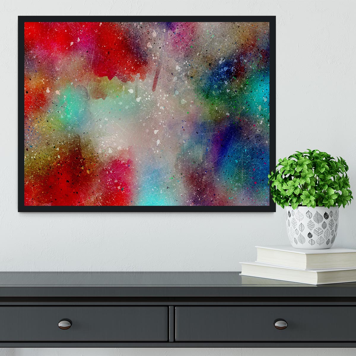 Colourful Mist Framed Print - Canvas Art Rocks - 2