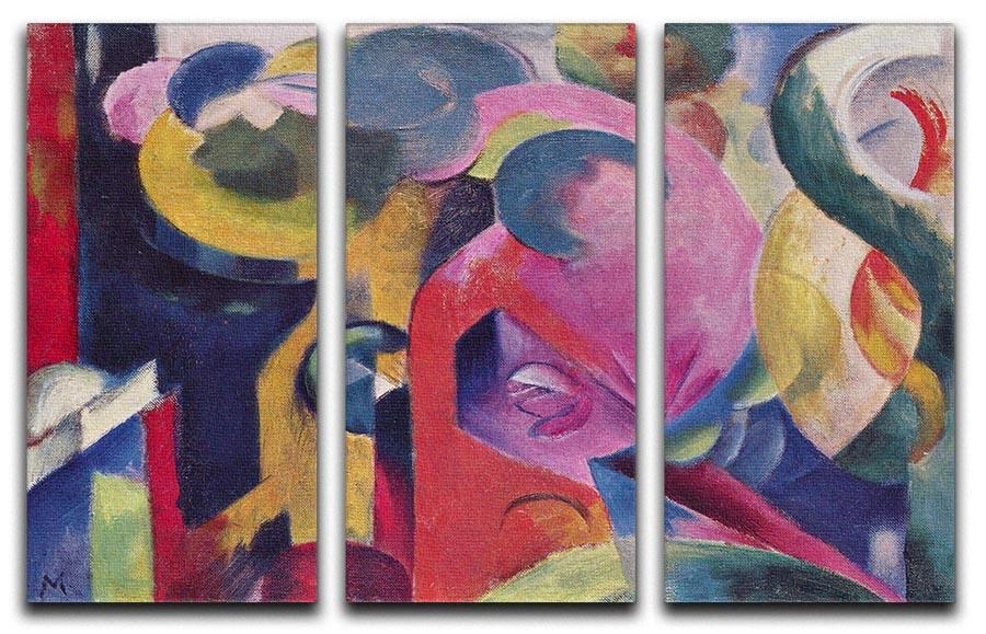 Composition III by Franz Marc 3 Split Panel Canvas Print - Canvas Art Rocks - 1