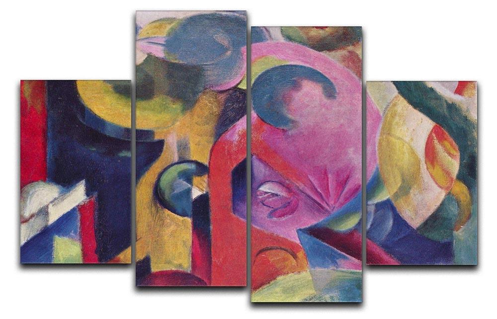 Composition III by Franz Marc 4 Split Panel Canvas  - Canvas Art Rocks - 1