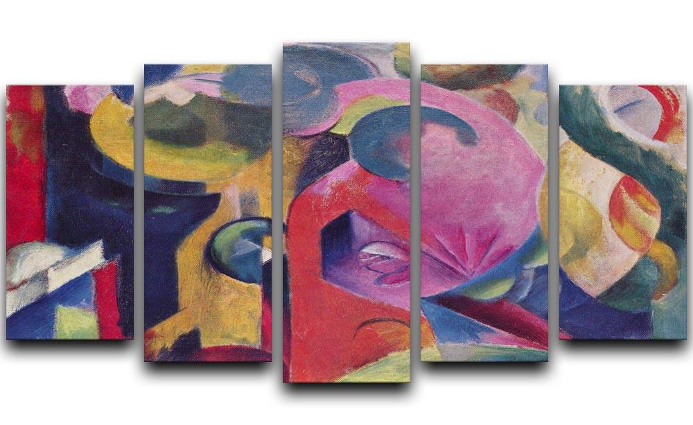 Composition III by Franz Marc 5 Split Panel Canvas  - Canvas Art Rocks - 1
