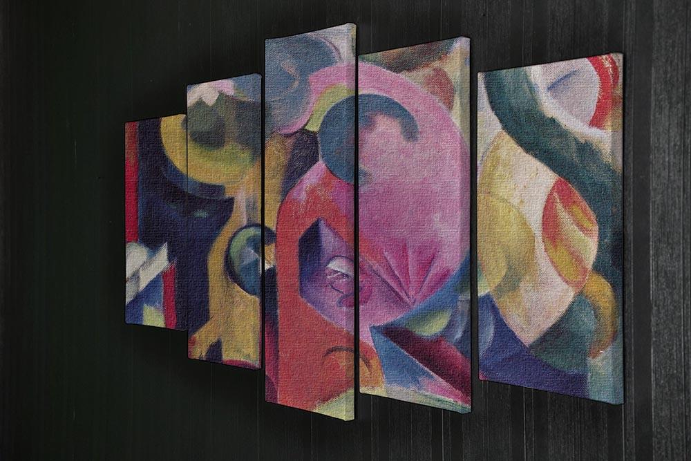 Composition III by Franz Marc 5 Split Panel Canvas - Canvas Art Rocks - 2